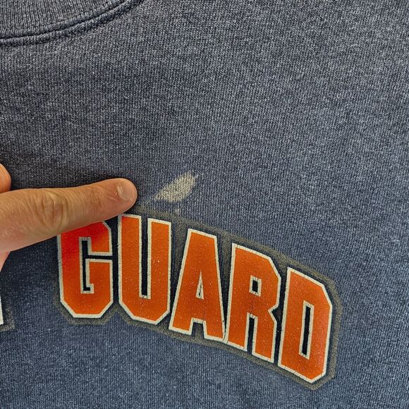 Vintage Coast Guard Sweatshirt Men Size Medium‎ Blue Crewneck Pullover - Picture 3 of 10